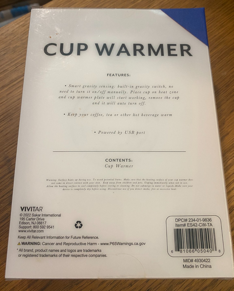 Vivitar USB Powered Cup Warmer