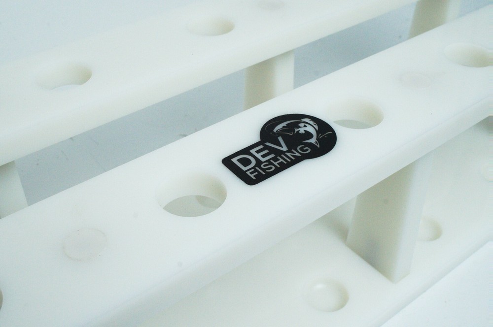 DEV FISHING 12 POLE DOCK ORGANIZER FISH ROD STORAGE RACK HOLDER STAND