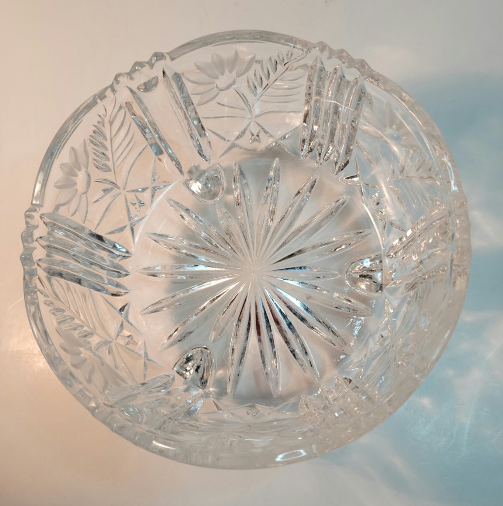 Crystal 3-Footed Bowl Frosted