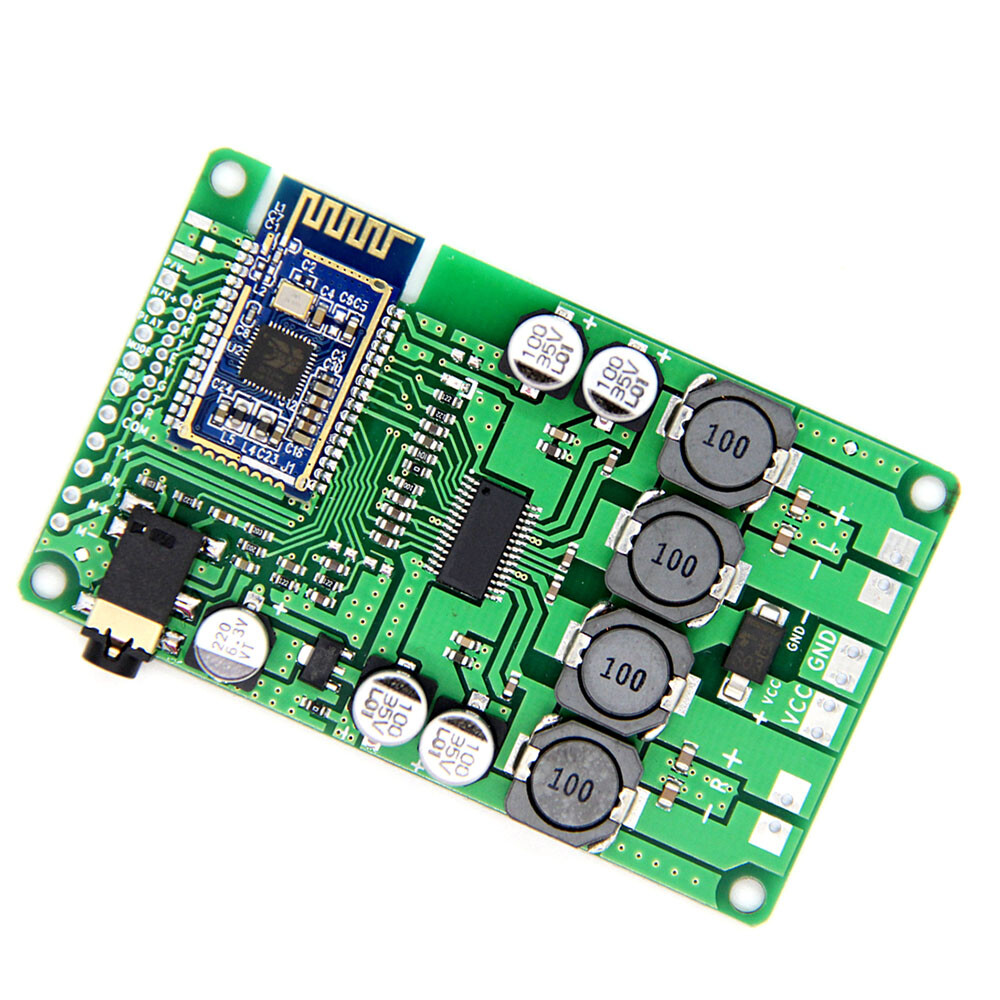 Bluetooth 5.0 Power Amplifier Board 2x15W/10W Support AUX Audio Input Serial