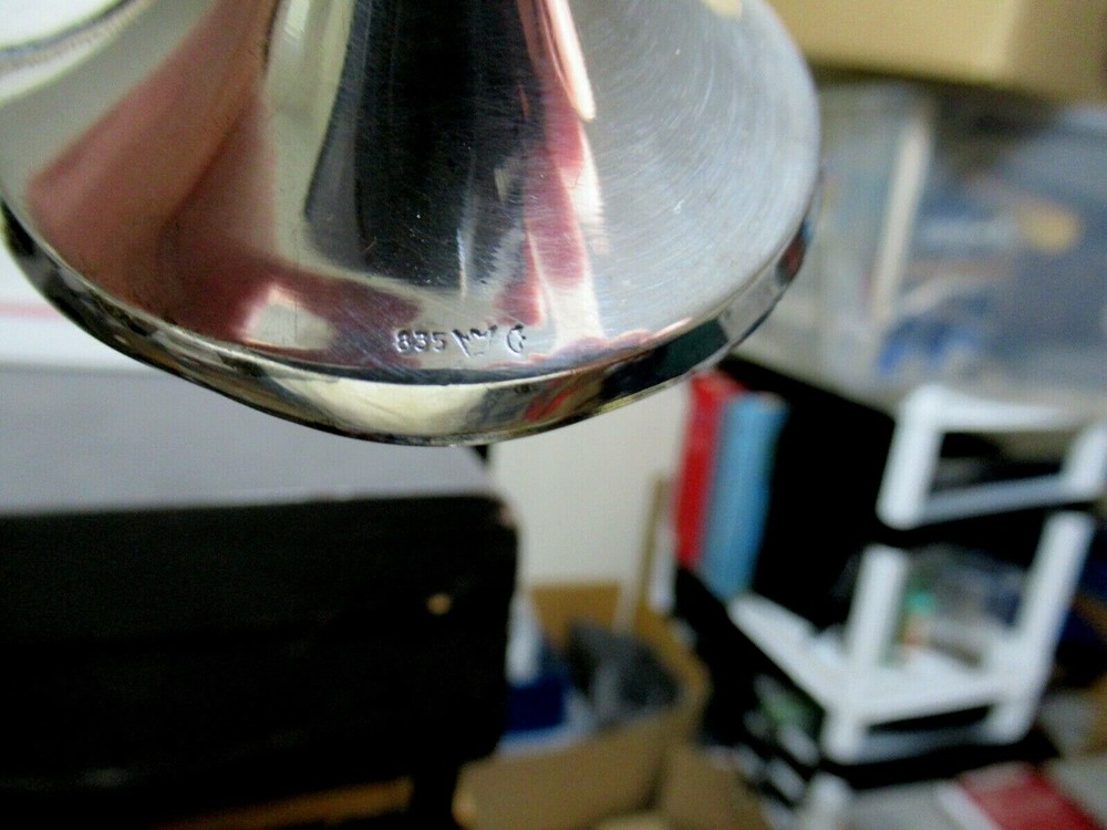 Silver Kiddush Cup Goblet, Sabbath, Judaica, See Stamp, German? 835 Silver