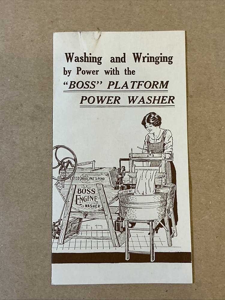 Vintage Original Brochure Platform Power Washer INV-P0489