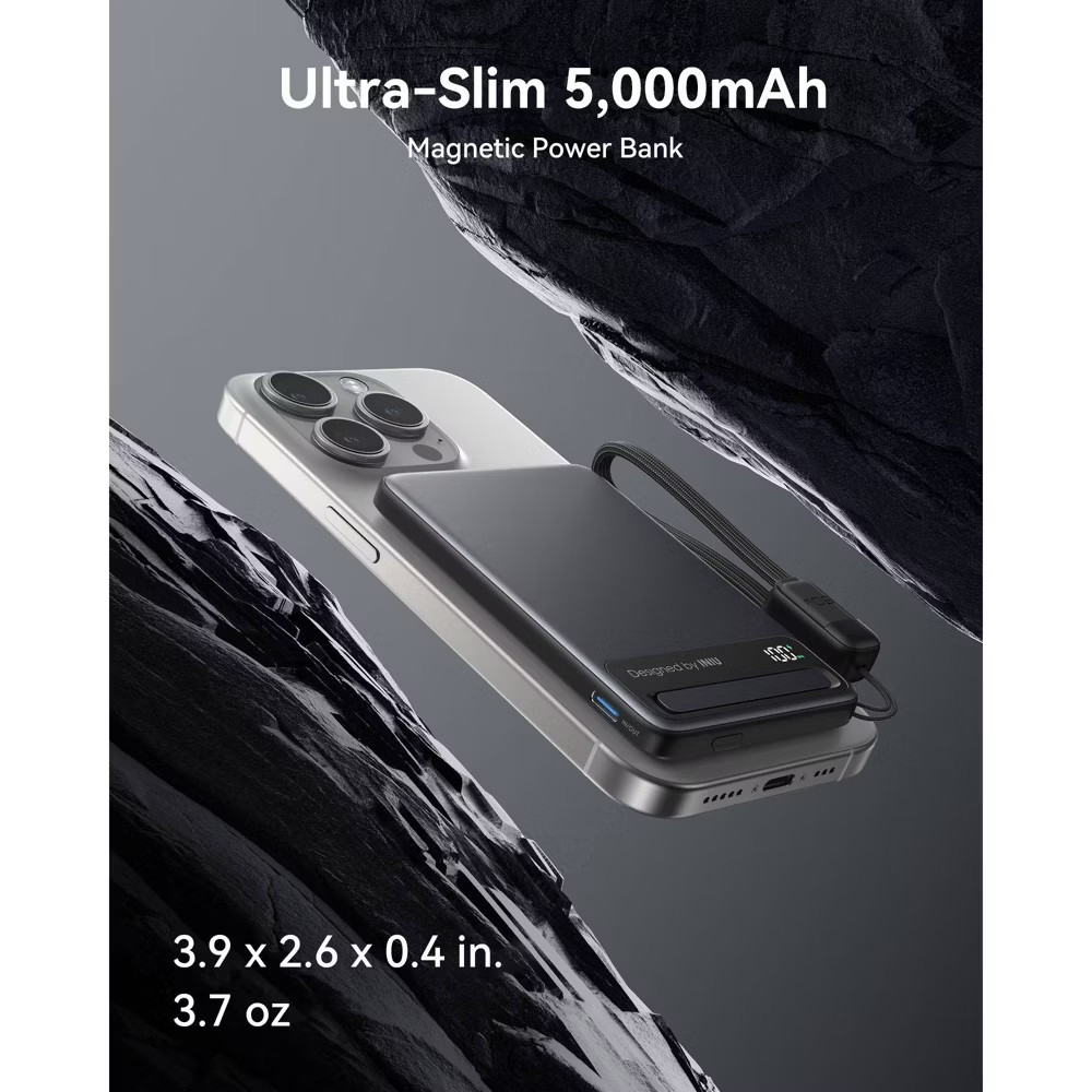 INIU MagPro Slim 5000 Powerbank - Black