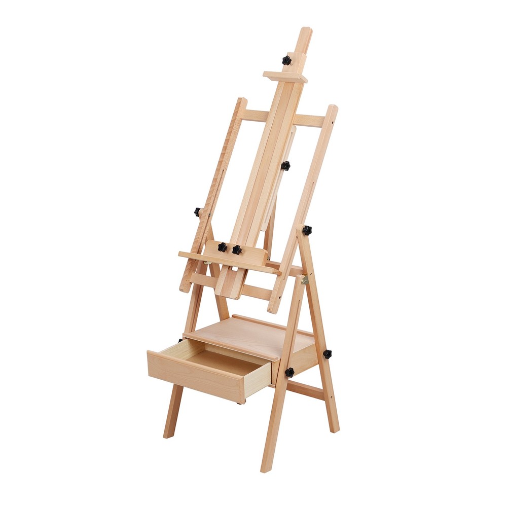 Professional Studio Easel with Storage Heavy Duty Adjustable H Frame