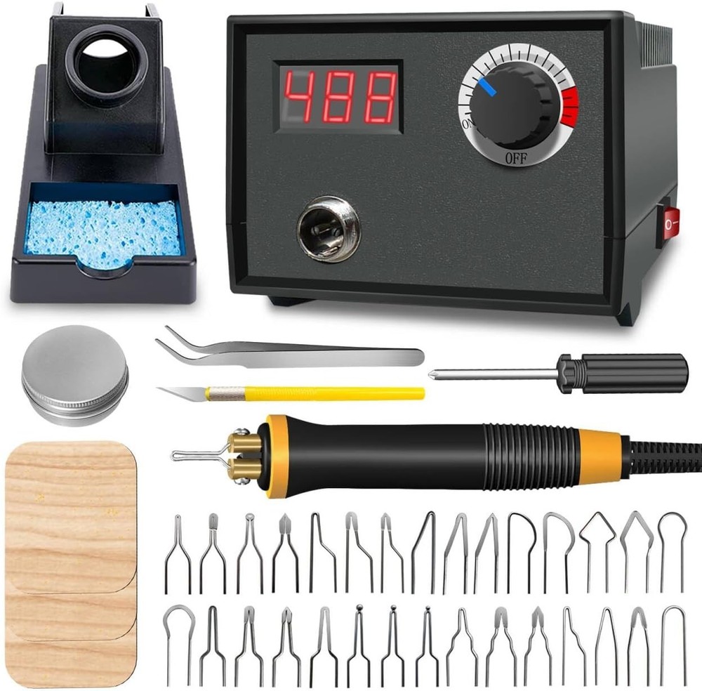 Digital Wood Burning Kit - Professional Pen, 30 Tips & Adjustable Temperature