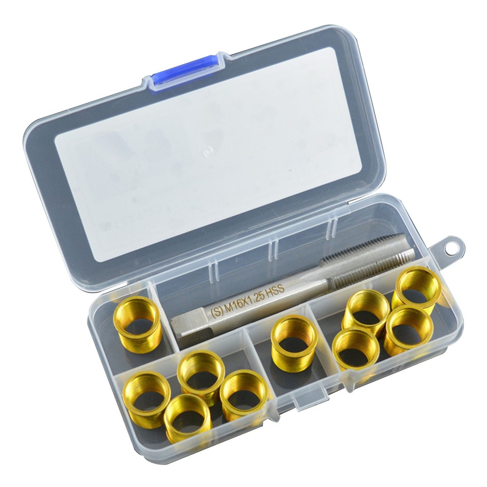Stainless steel Universal Spark Plug Thread Repair Tools Kit w/M14x1.25 Inserts