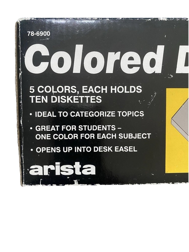 Color-Coded Diskette Holders (5) Each Holds 10 - 3.5 inch Disks