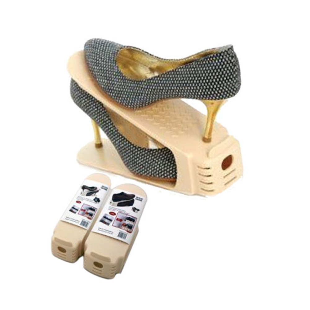 Shoe Double Decker - Efficient Space-Saving Organizer- Small - 2 Pack