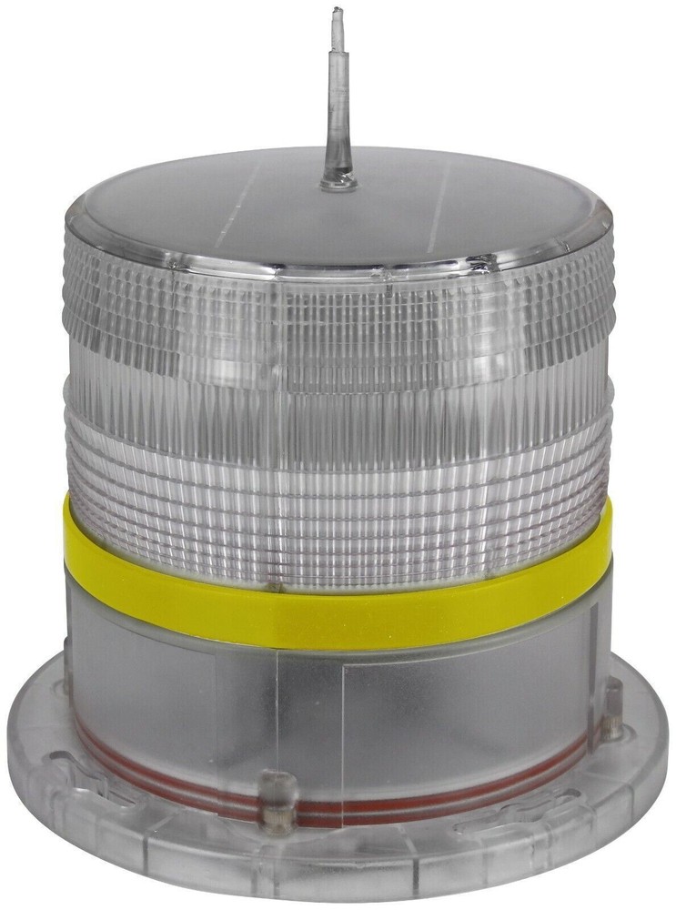 LED Marine Beacon and Obstruction Light, LED Solar Warning Light - Yellow