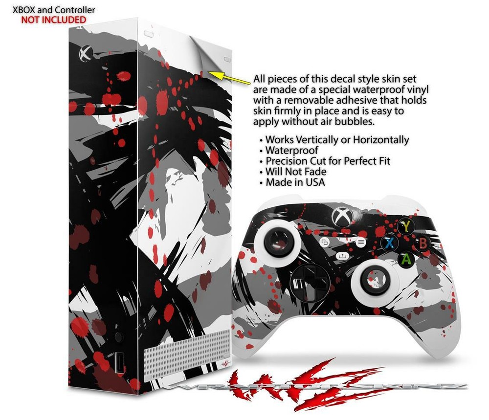 Skins XBOX Series S Console Controller Abstract 02 Red