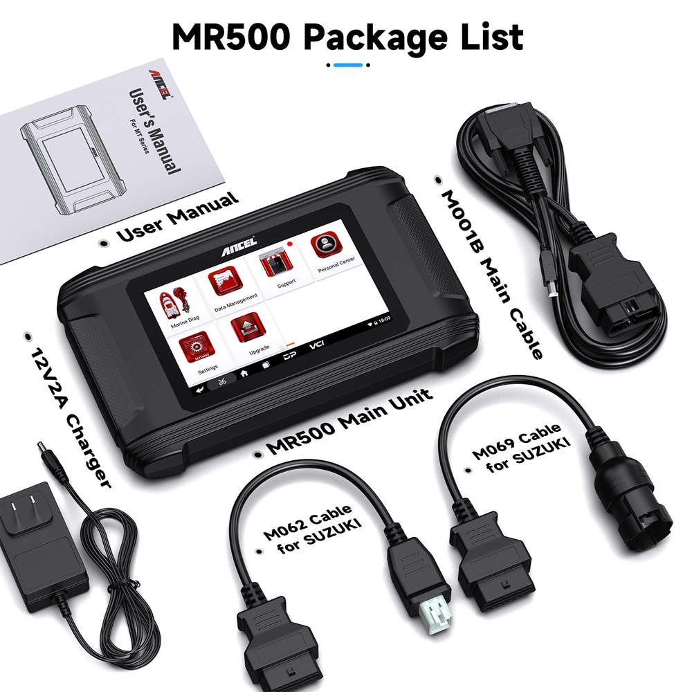 ANCEL MR500 For Suzuki Marine Diagnostic Tool Scanner Code Read Clear Data Flow