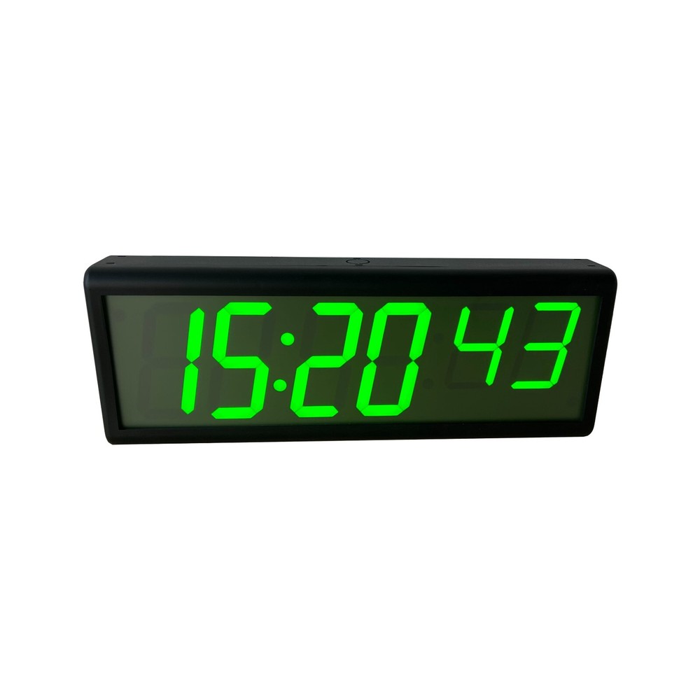 Green LED Digital WiFi Clock, NTP Server Synchronized, Automatic DST Reset