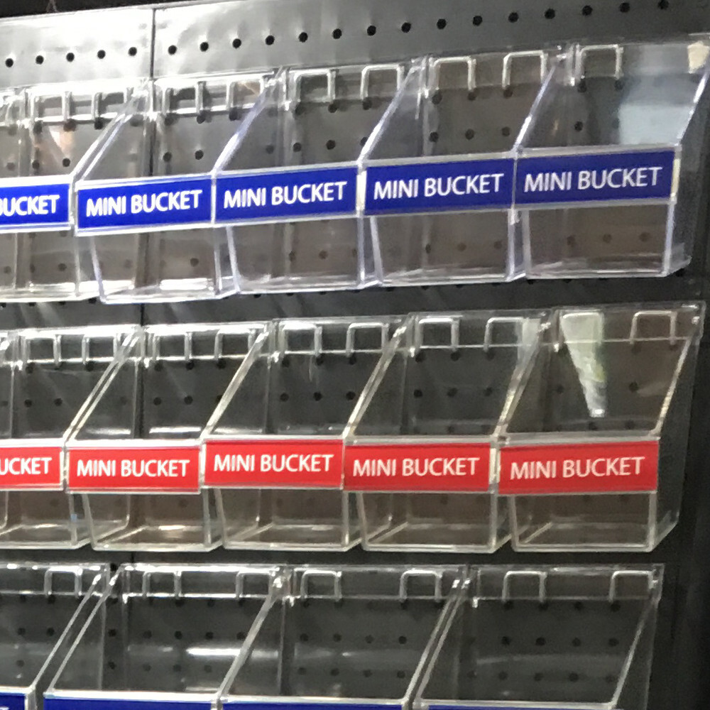 Azar Displays Mini Clear Plastic Molded Bucket, Storage Container Bin for...