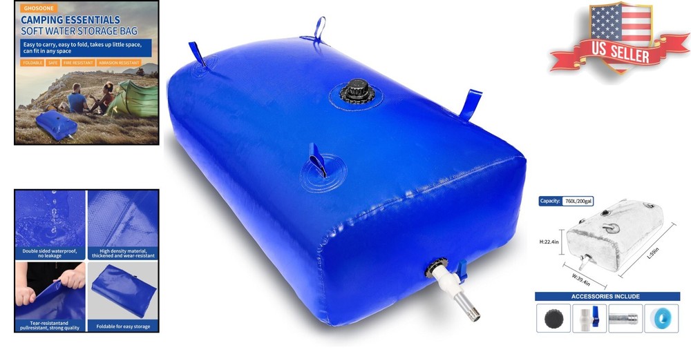 Versatile 200Gal/760L Water Storage Bladder - Durable PVC-Coated Material