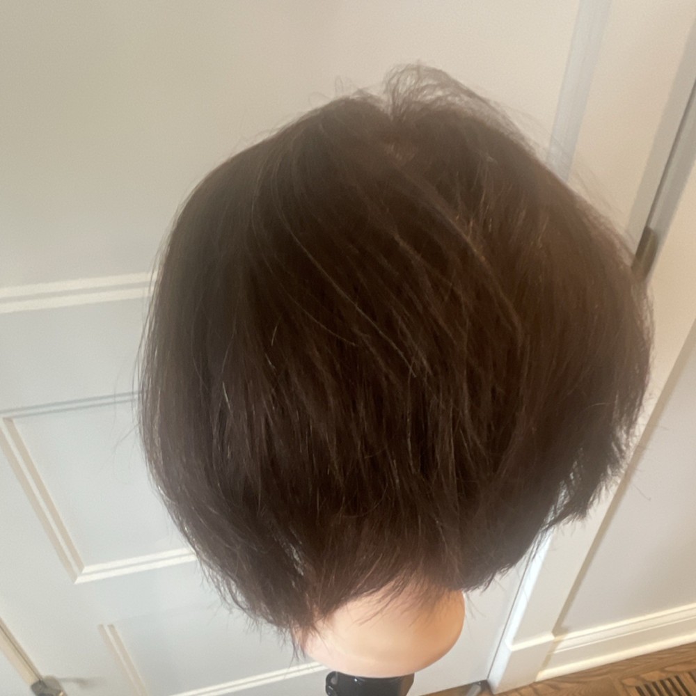 HairArt-short brown Mannequin head-e