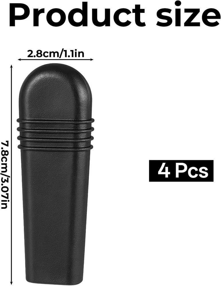 4 PCS Wheelchair Brake Handle Covers, Replacement Rubber Tips Grips