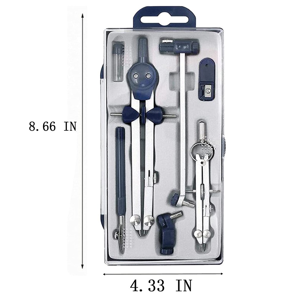 9Pc Drafting for Geometry Set Tool Drawing Tool for Geometry for Drafting8724