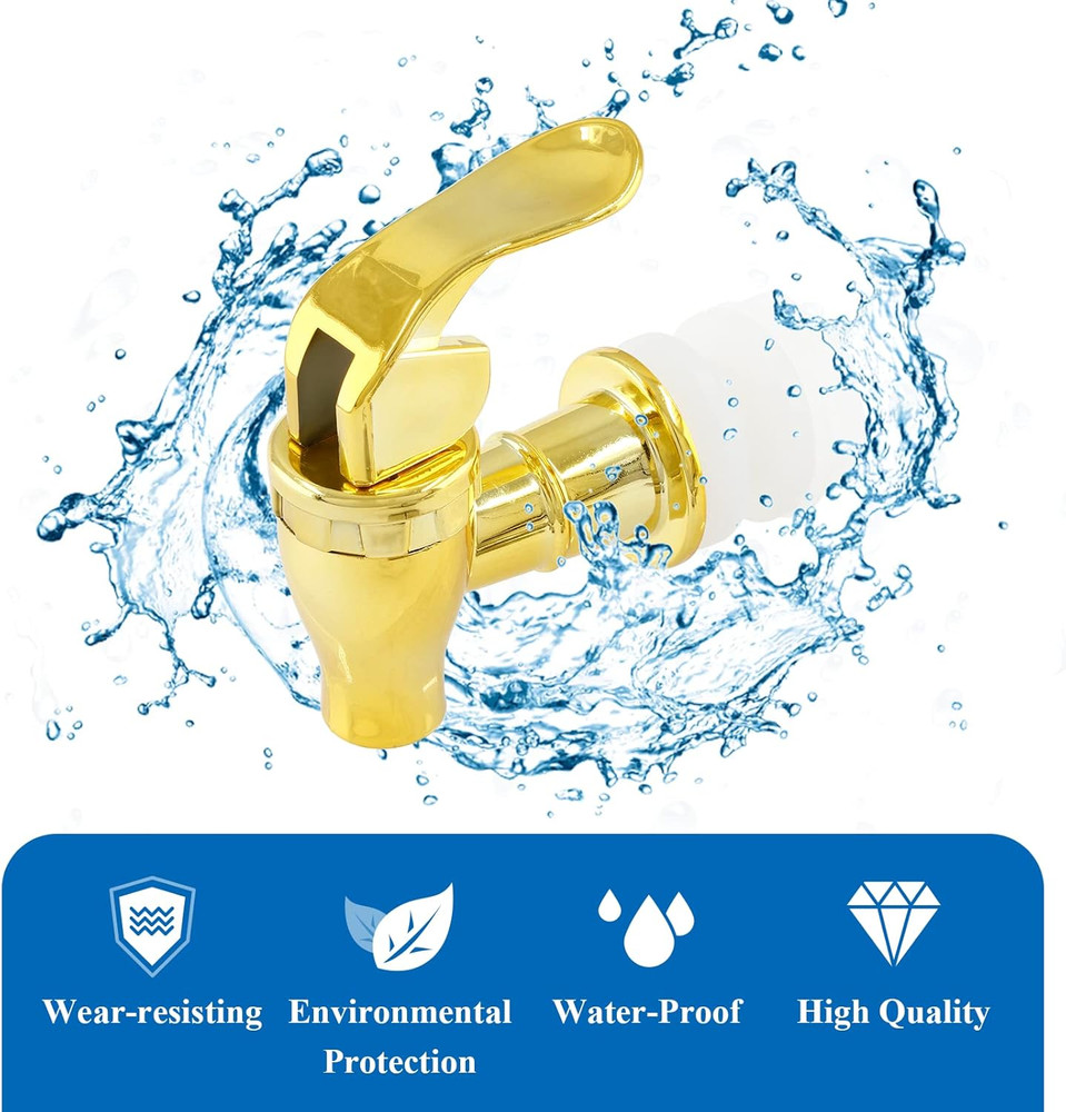 2PCS Spigot for Beverage Dispenser, Plastic Push Style Faucet Spigot Replacement