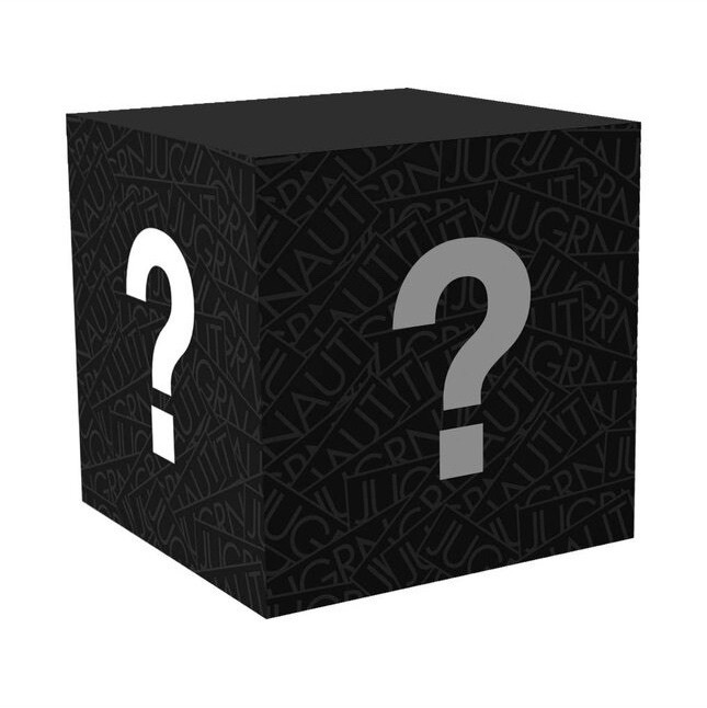 Black Mystery Surprise Box with Question Mark