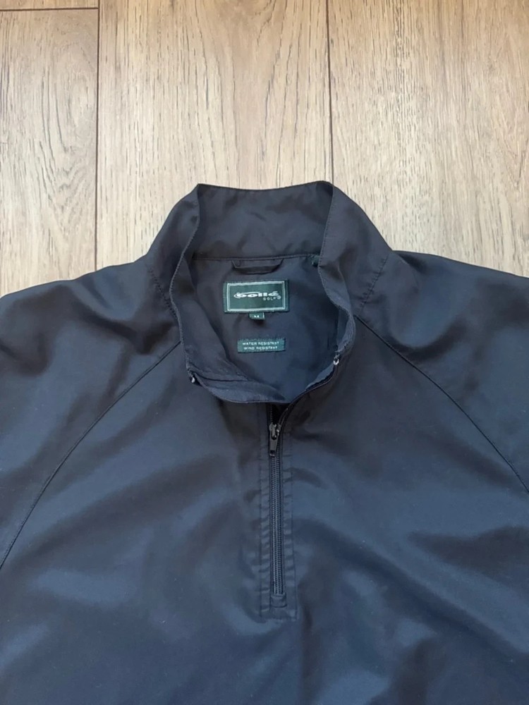 Bolle Golf Men’s Medium Black Short Sleeve 1/4 Zip Windbreaker Pullover