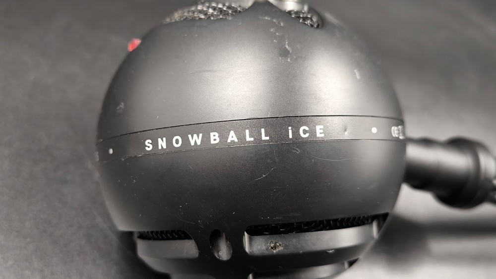 Blue Snowball USB Microphone Used Working Black