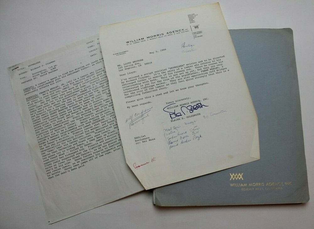 SKYWALKER / Richard Clayman, 1989 Unproduced Screenplay, Father/Son relationship