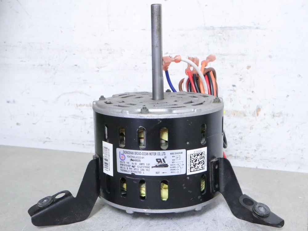 ZHONGSHAN BROAD-OCEAN YDK-250L63223-01 Blower Motor 115V 1/3HP 4SPD B1340025