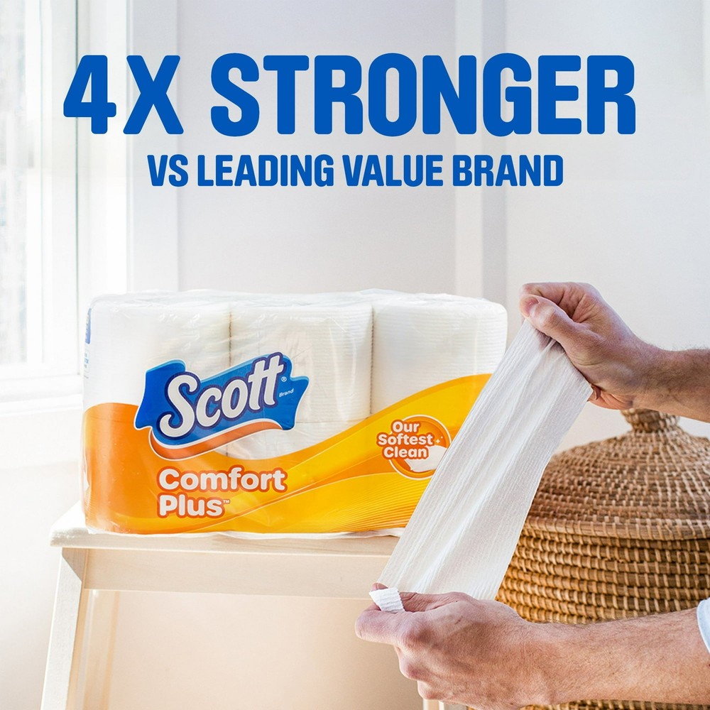 Scott ComfortPlus Toilet Paper, 12 Double Rolls