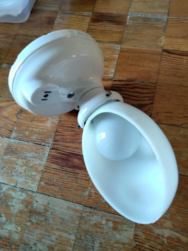 Antique Vintage Porcelain Ceramic Sconce
