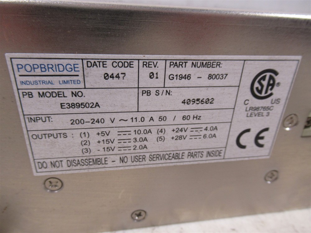 Popbridge E389502A Power Supply Module for Agilent LC / MSD SL