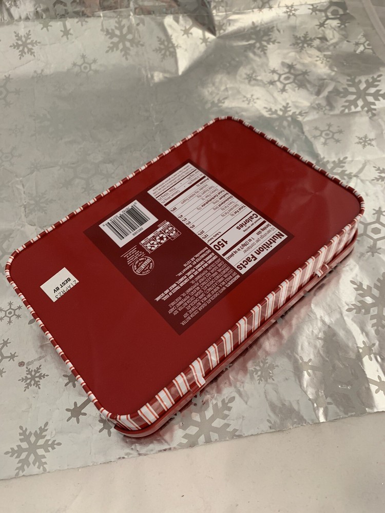 ❤️Sam's Choice Holiday Peppermint Bark EMPTY Tin RED & WHITE design