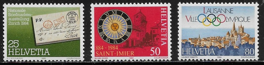 Switzerland Scott # 744 - 746 MNH