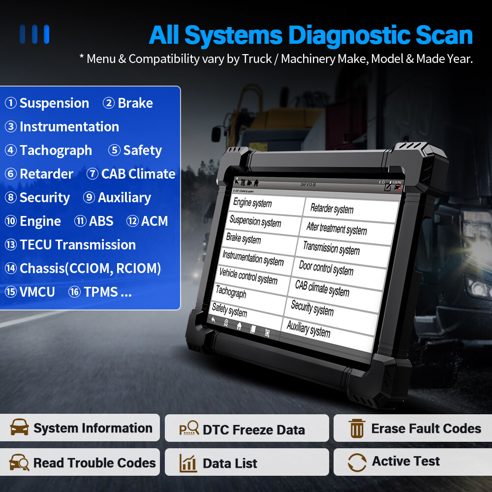 Diesel Scanner Full System OBD2 Diagnostic Tool DPF Regen ECU Coding Programming