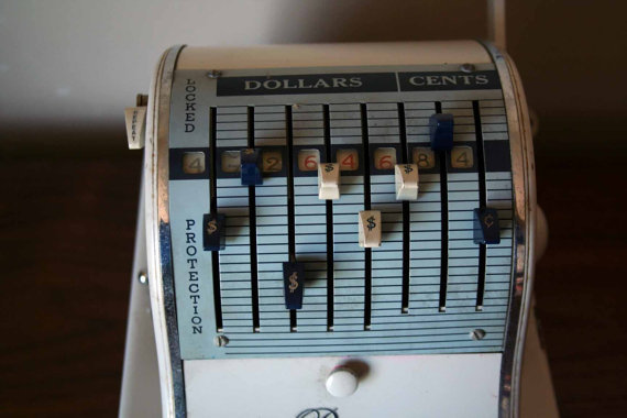 Vintage Paymaster Payroll Machine series s 1000