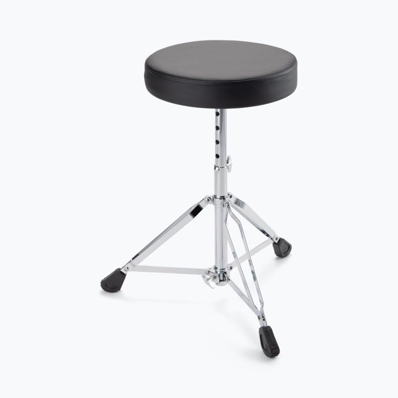 On-Stage MDT2 DrumFire Double-Braced Drum Throne, Chrome and Black