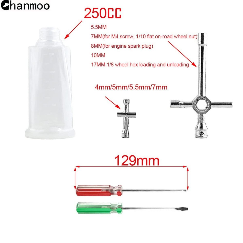 Chanmoo Nitro Starter Glow Plug Igniter 3600mAh with Charger Tools Assorted