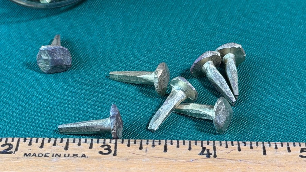 Tremont 5/8" Brass Rose Head Square Cut Nails - 14oz