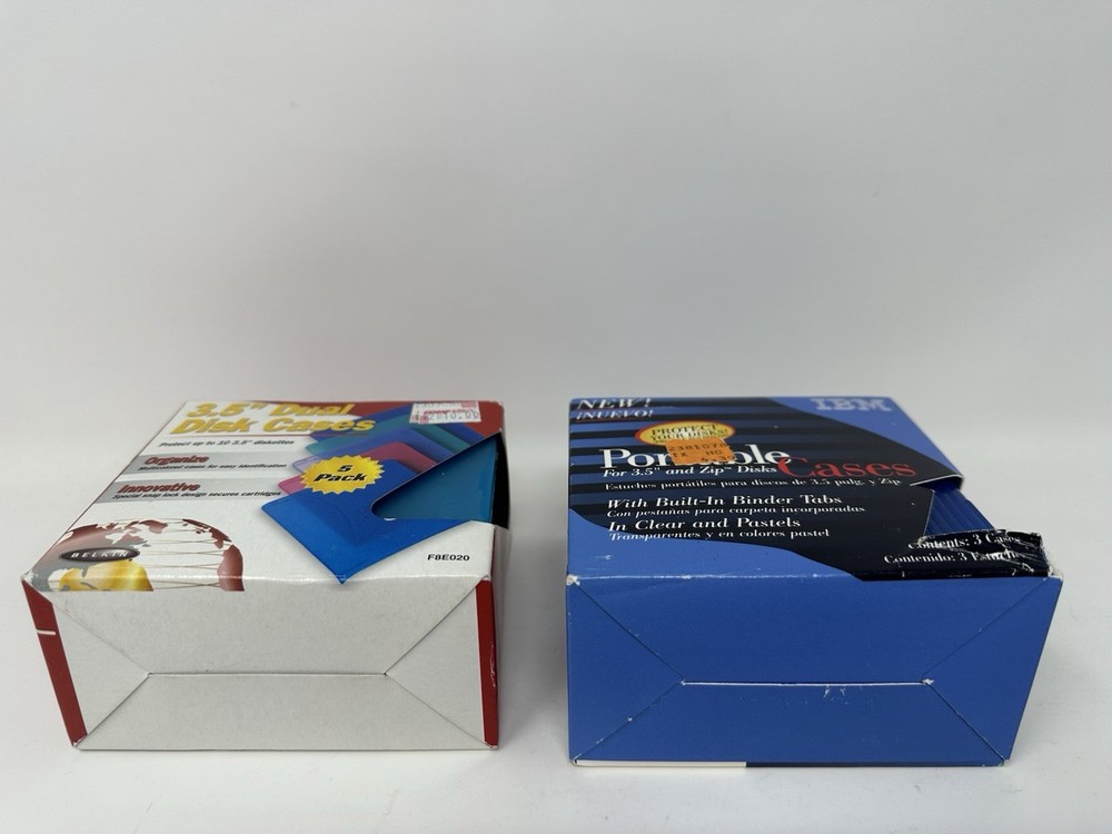 Belkin 5 Pack 3.5 Dual Diskette Case Media Storage Multi Color & 3 PACK *NEW*