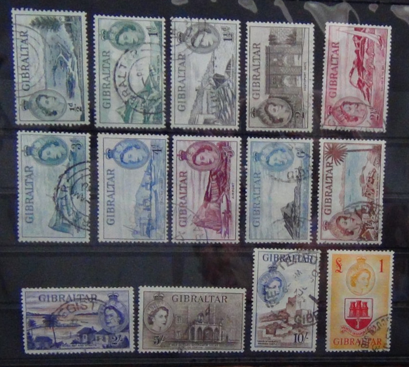 Gibraltar 1953 - 1959 set to £1 Used