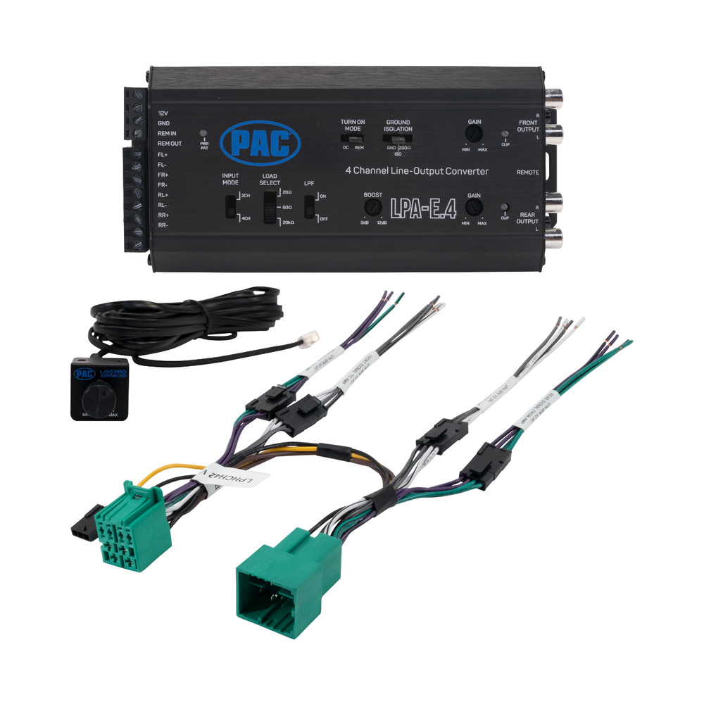 PAC Amplifier Integration Solution for 2021-2024 Dodge Jeep Ram LPHCH42+LPA-E.4