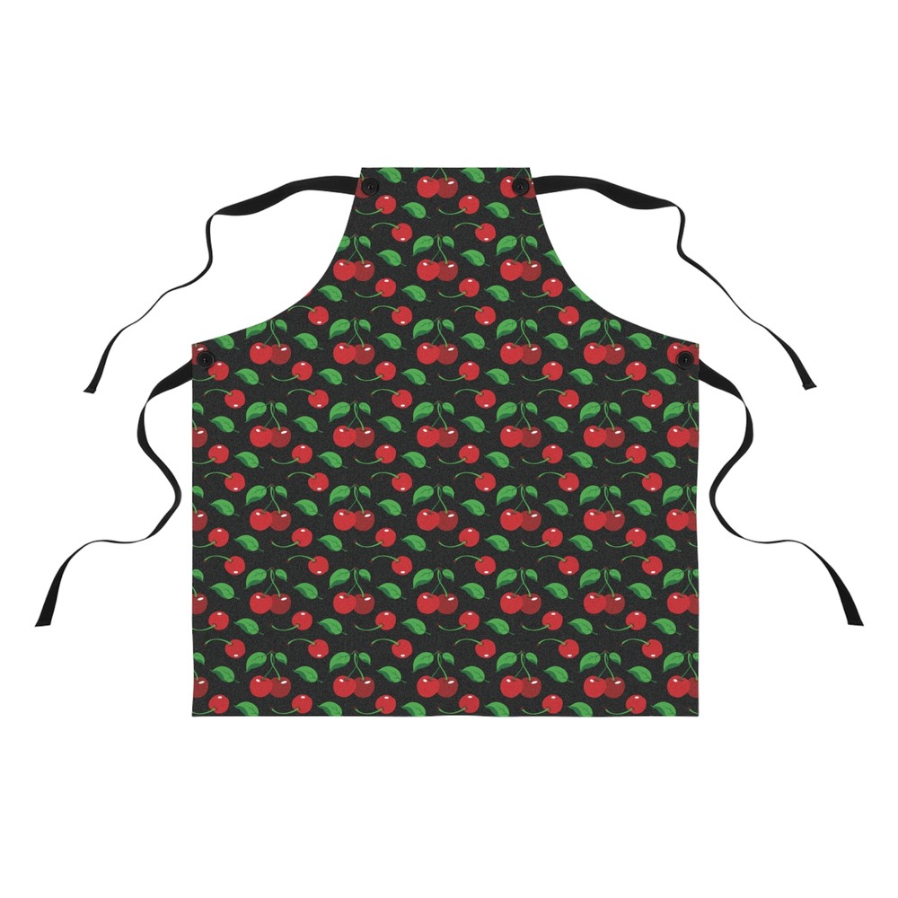 Cherry Print Apron for Baking and Cooking Fun Kitchen Accessory Gift for Chefs
