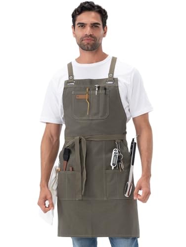 Unisex Grilling Apron, Olive, One Size