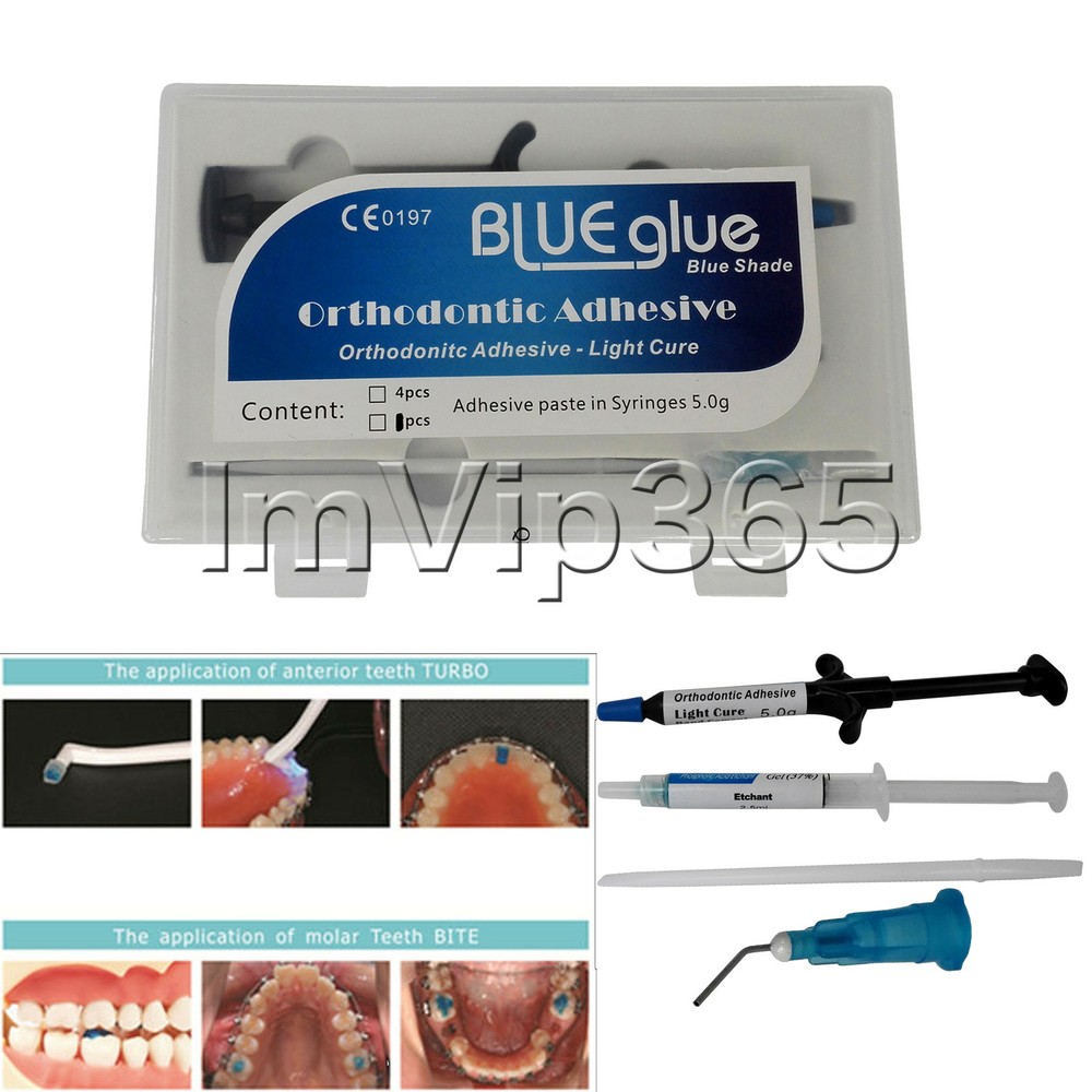 Dental Orthodontic Adhesive Blue Glue for Light Cure Resin Bracket Bonding Paste