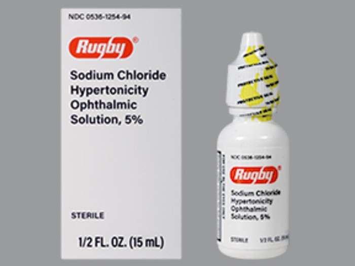 RUGBY Sodium Chloride 5% Eye SOLUTION 15 mL ( 3 pack ) MURO SOLUTION EXP10/2028