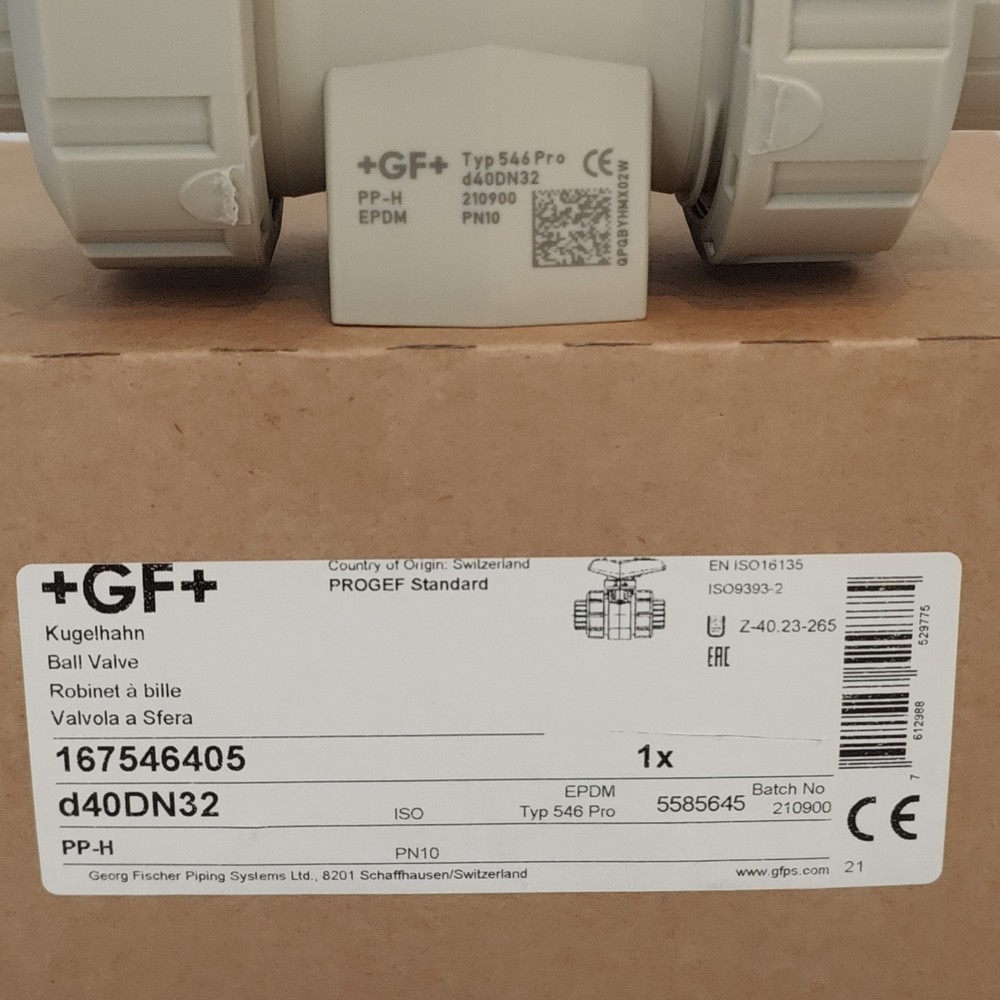 +GF+ Georg Fischer 167 546 405, d40DN32, PP-H, EPDM, Type 546 Pro, PN 10