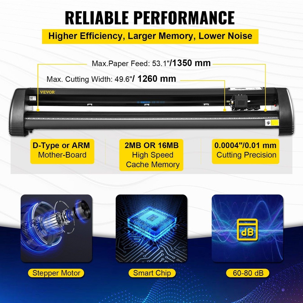 53in 1350mm LCD Vinyl Cutter Plotter & Stand & Signmaster Software