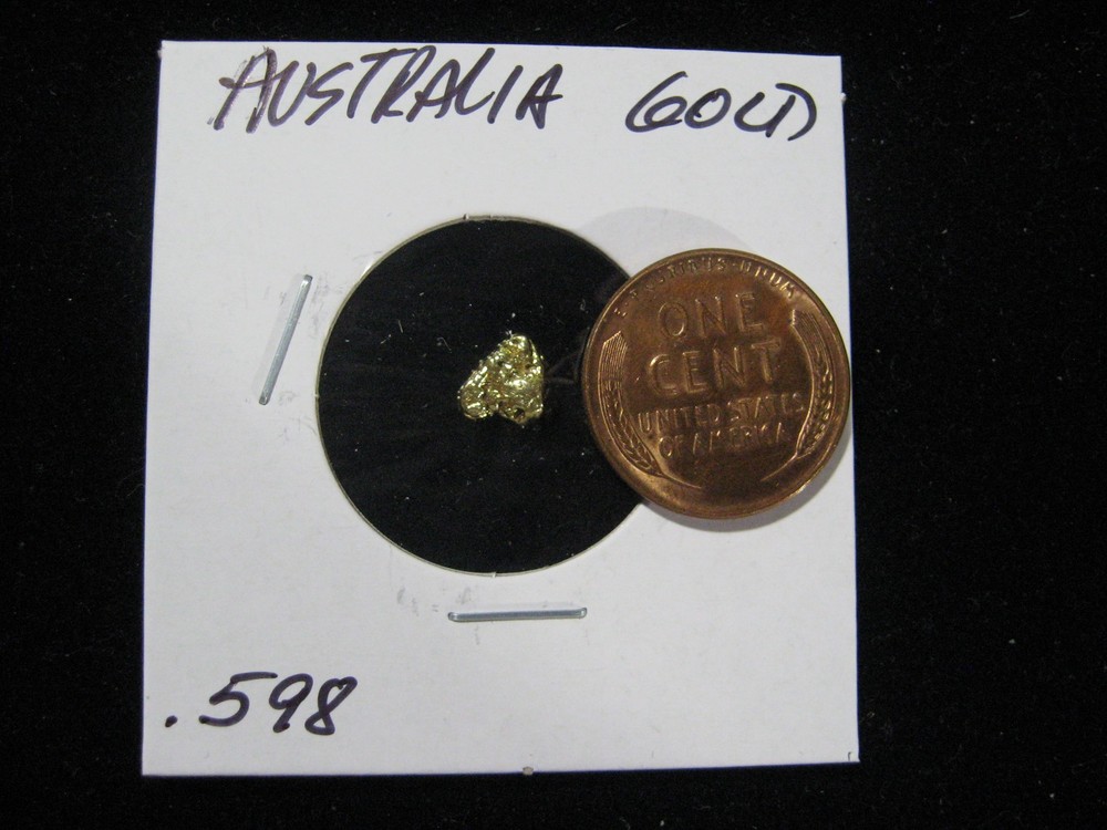 AUSTRALIA GOLD NUGGETS  .598 GRAM