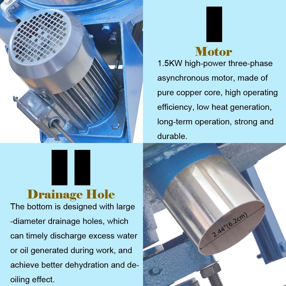 220V Lab Centrifuge Dehydrating Biomass Oil Extraction Solid-liquid Separator