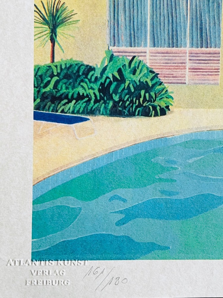 David Hockney Lithograph COA Original Signed In Pen Numbered In Pencil
