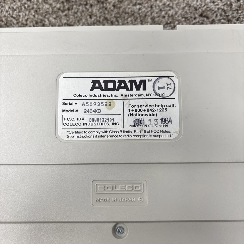 Adam Computer Keyboard TESTED READ